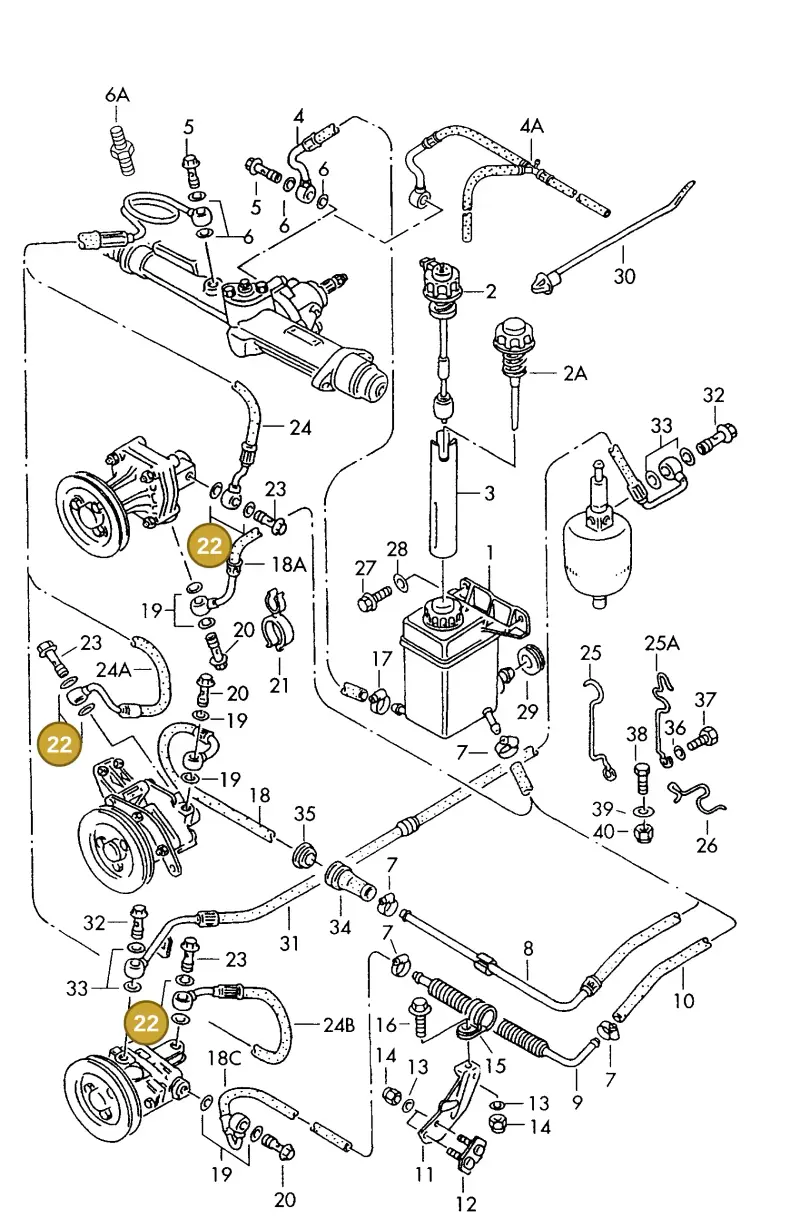 N0138486 — Audi 90 qu. (1992-1994) diagram 123422450, position 22