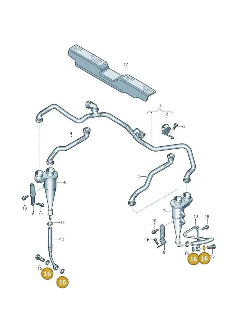 N0138493 — Volkswagen Phaeton (lang) (2003-2006) diagram 258103900, position 16