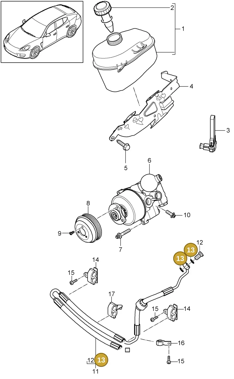 N0138494 — Porsche Panamera (2009-2016) diagram p35403045, position 13
