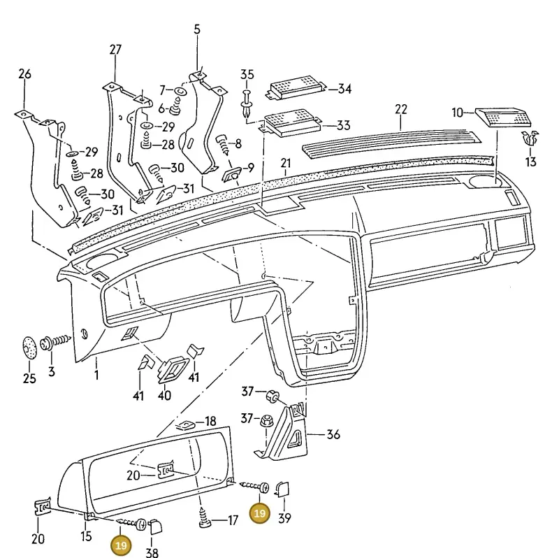 N0139401 — Volkswagen Corrado (1989-1995) diagram 076161000, position 19