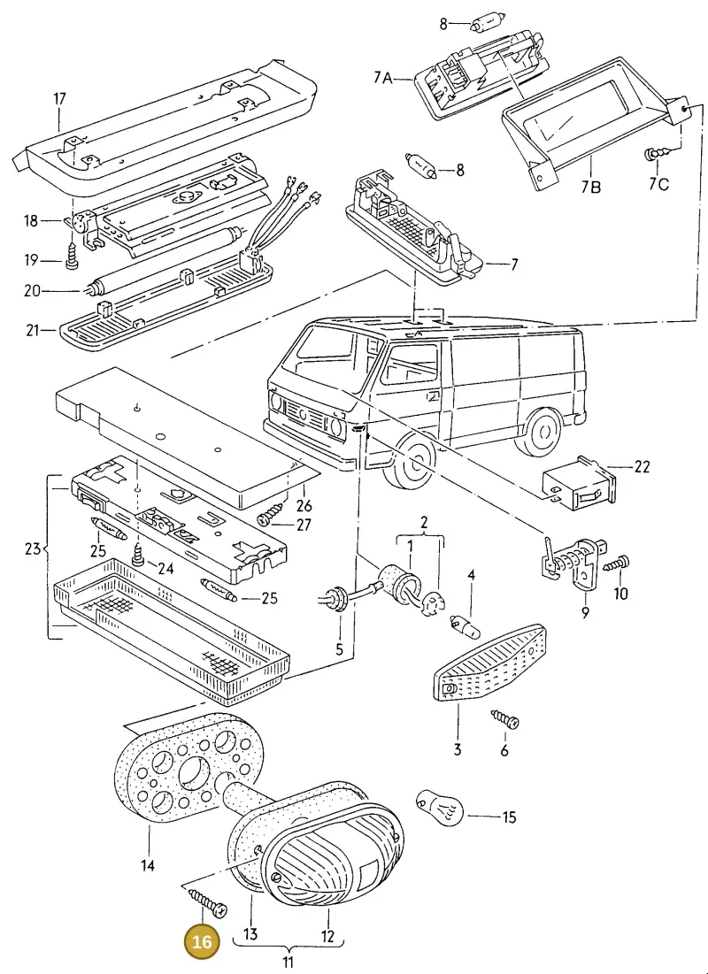 N0139401 — Volkswagen LT, LT 4x4 (28-55) (1989-1995) diagram 109120000, position 16