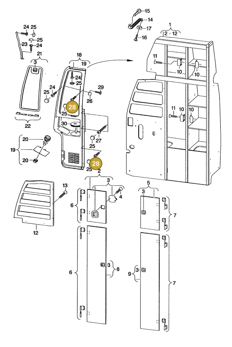 N0139401 — Volkswagen Campmobile-T4 (1991-1995) diagram 132136000, position 28