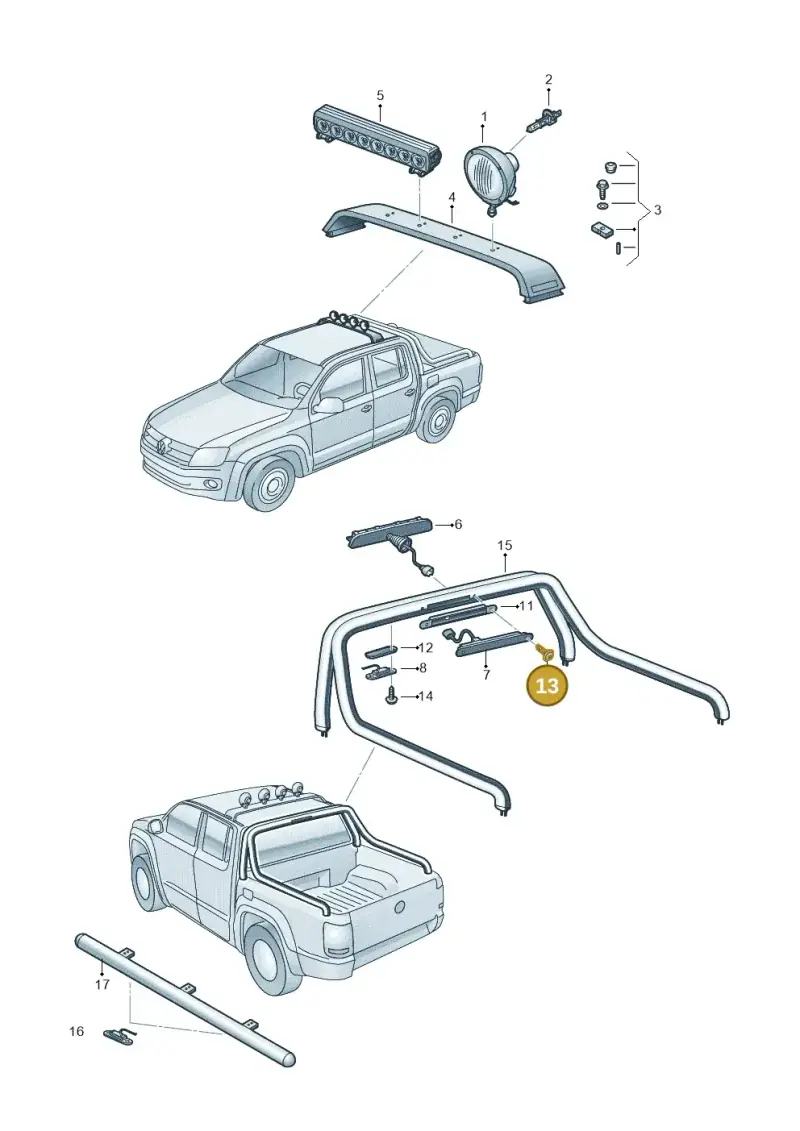 N0139401 — Volkswagen Amarok (2016-2022) diagram 894945020, position 13