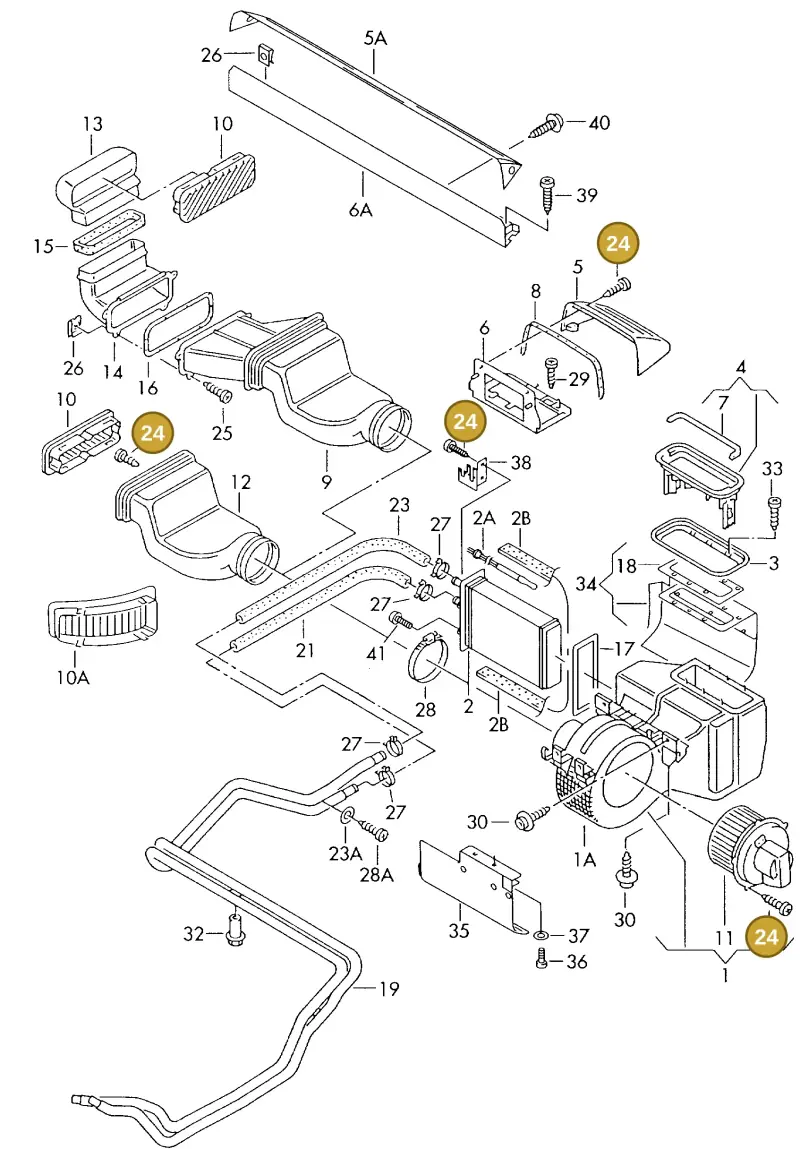 N0139579 — Volkswagen TRANSPORTER SYNCRO (1996-2003) diagram 117819500, position 24