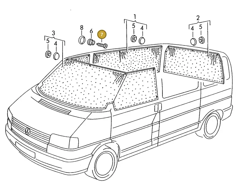 N0139579 — Volkswagen TRANSPORTER SYNCRO (1996-2003) diagram 117862100, position 7