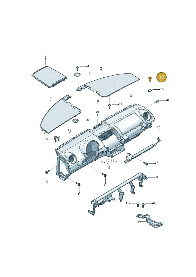 N0139579 — Volkswagen New Beetle             06> (2005-) diagram 206857000, position 17