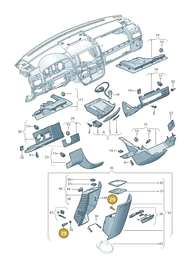 N0139579 — Volkswagen TRANSPORTER (2003-2005) diagram 410857200, position 29