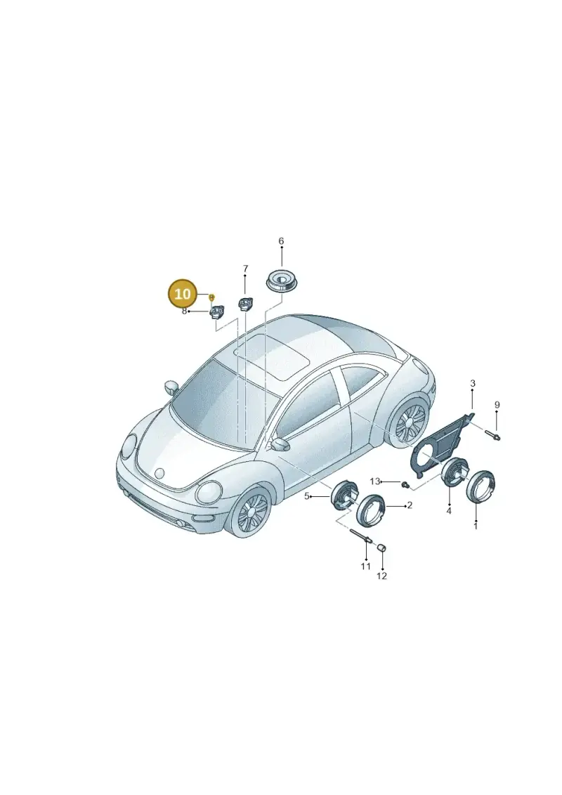 N0139579 — Volkswagen New Beetle             06> (2005-) diagram 467035450, position 10