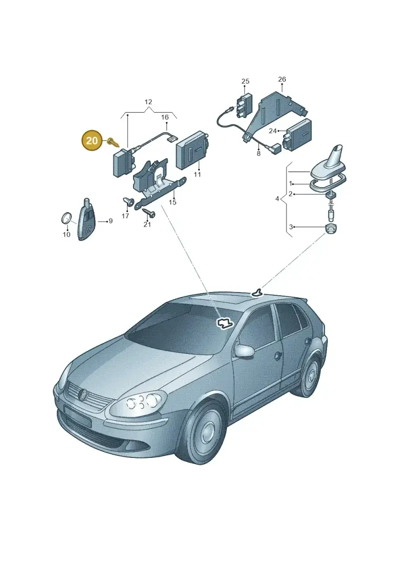 N0139579 — Volkswagen Jetta (2008-2011) diagram 420963200, position 20