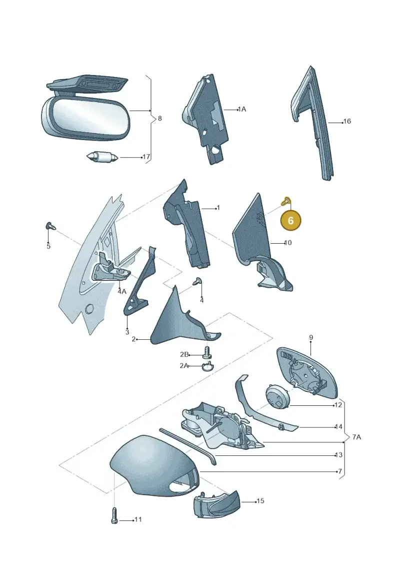 N01395819 — Volkswagen New Beetle             06> (2005-) diagram 467857450, position 6