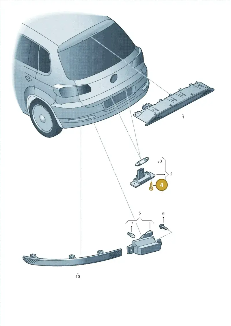N01396111 — Volkswagen Tiguan 4Motion (2011-2018) diagram 719945100, position 4