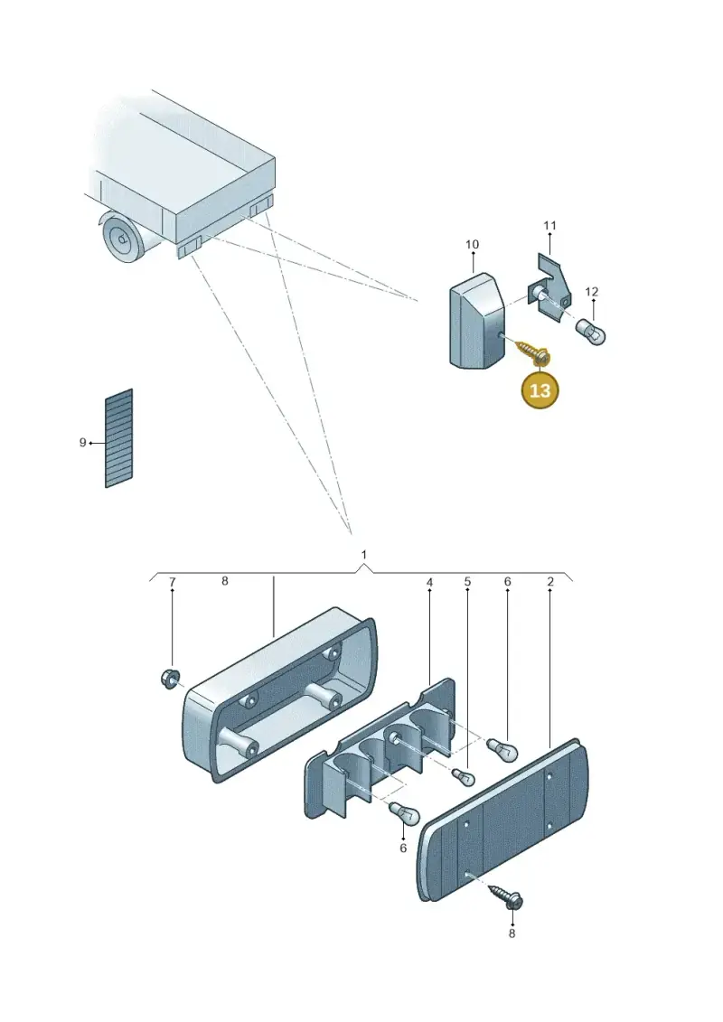 N01396111 — Volkswagen Single-cab transp. (2015-2019) diagram 732945000, position 13