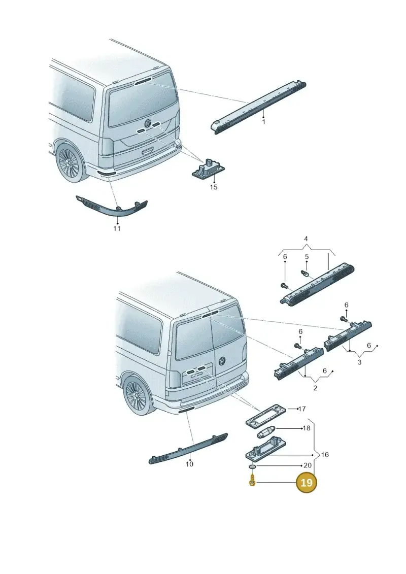 N01396111 — Volkswagen Caravelle (2015-2019) diagram 861945200, position 19