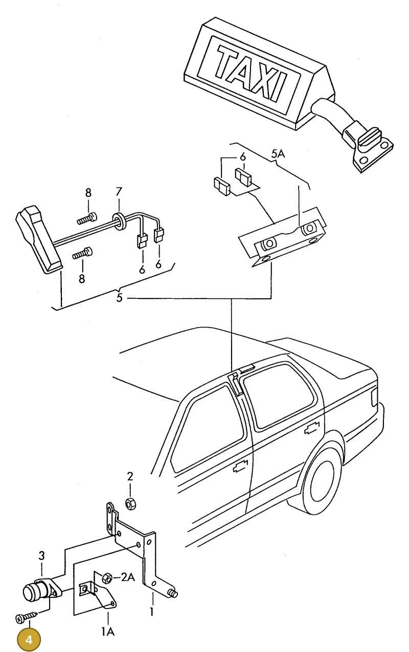 N0139622 — Volkswagen Passat (1994-1997) diagram 084178100, position 4