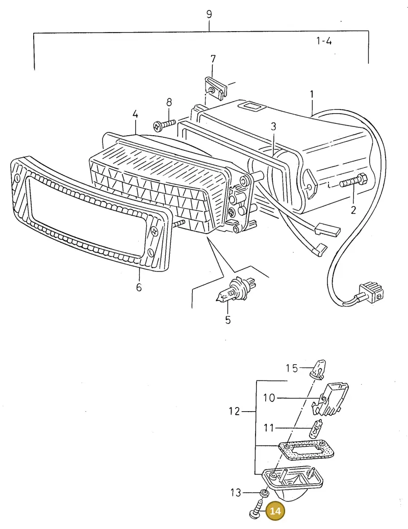 N0139622 — SEAT TOLEDO        SEAT MOD.97>99 (1996-1999) diagram 130941900, position 14