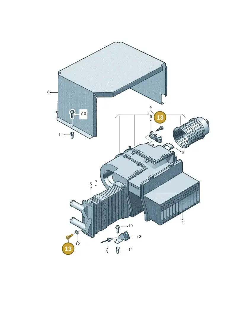 N0139622 — Volkswagen TRANSPORTER OFFEN (7J) 07 (2006-2007) diagram 411819700, position 13
