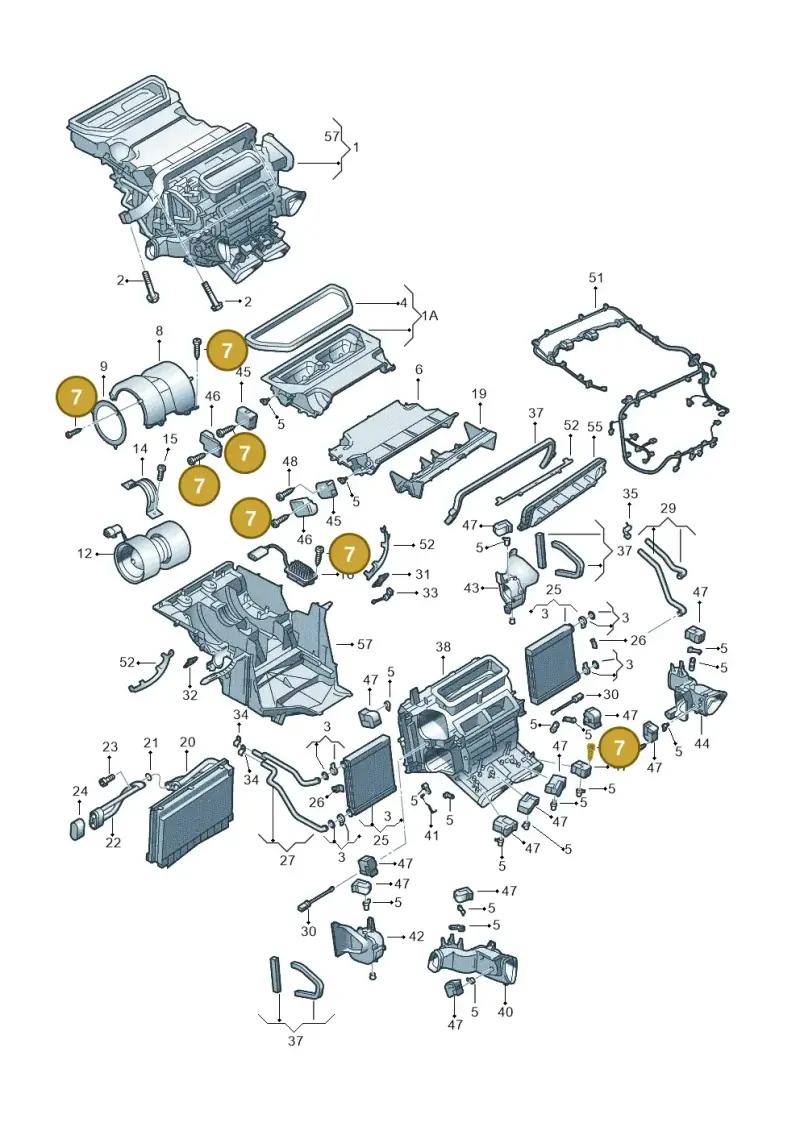 N0139649 — Volkswagen Phaeton 4motion (2010-2016) diagram 258820200, position 7