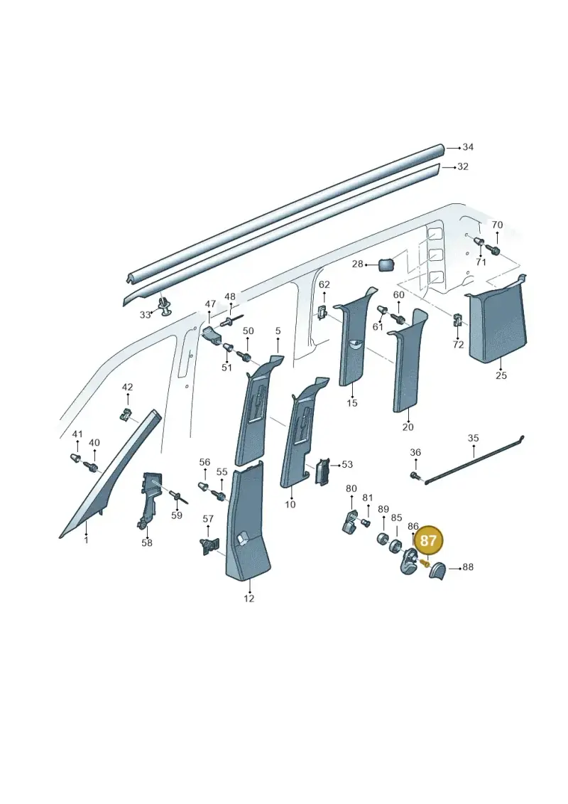 N0139649 — Volkswagen Transp. dropside (2011-2015) diagram 410867700, position 87