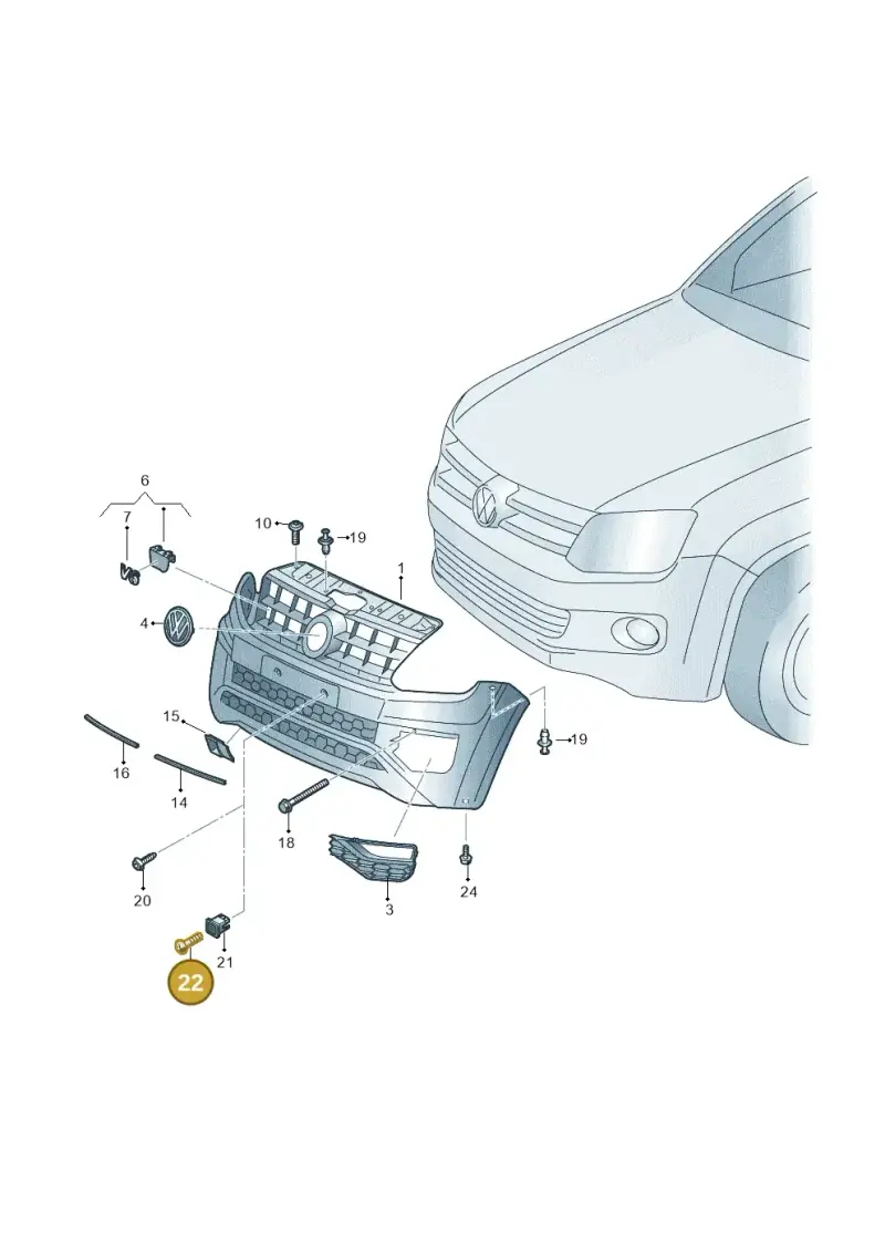 N0139649 — Volkswagen Amarok twin cab (2022-) diagram 894853000, position 22