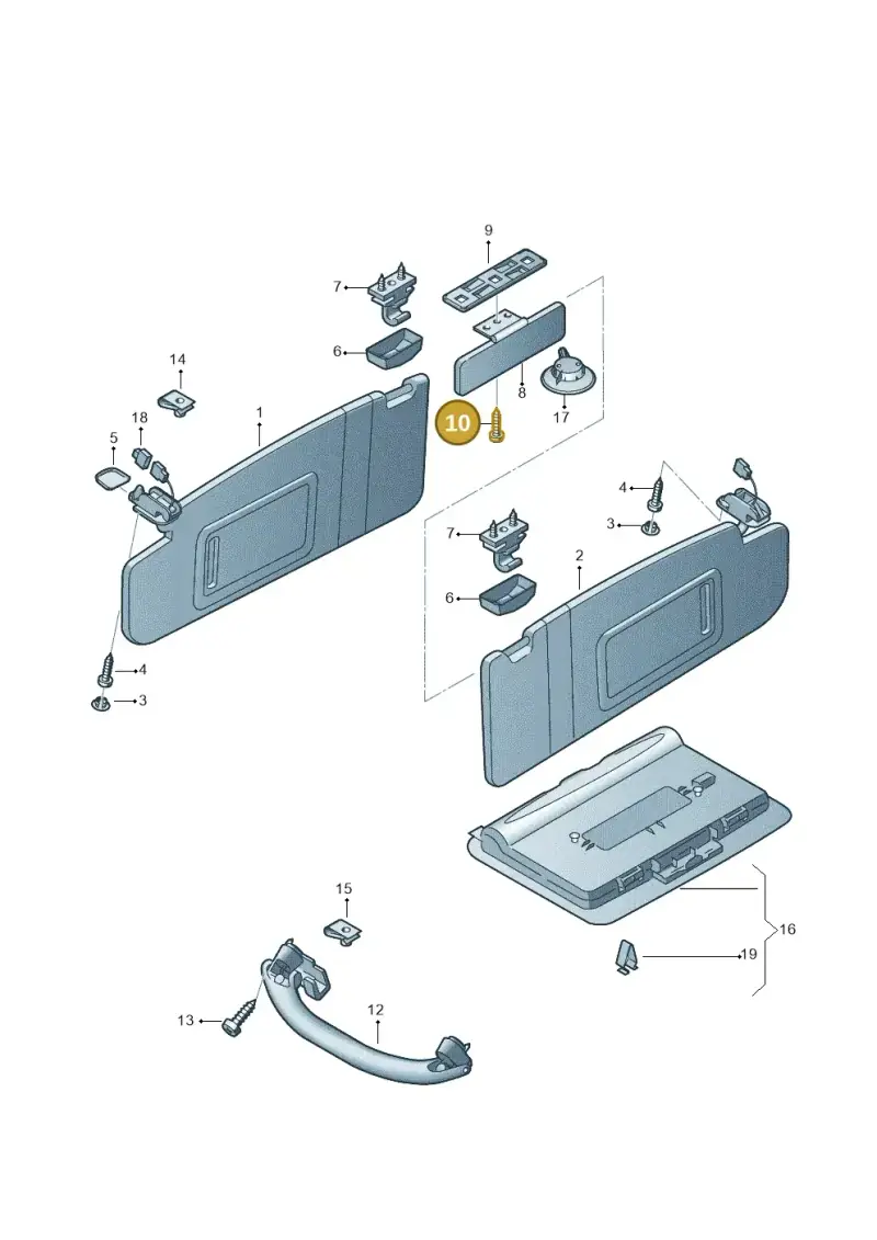N01396519 — Audi RS3 Sportback (2011-2012) diagram 412857500, position 10