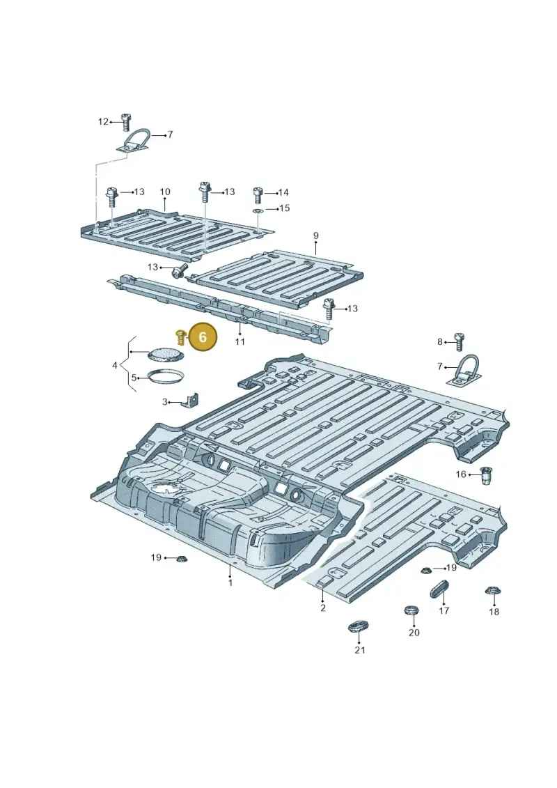 N01396520 — Volkswagen CADDY-KOMBI/KASTENW.   06> (2005-) diagram 173813000, position 6