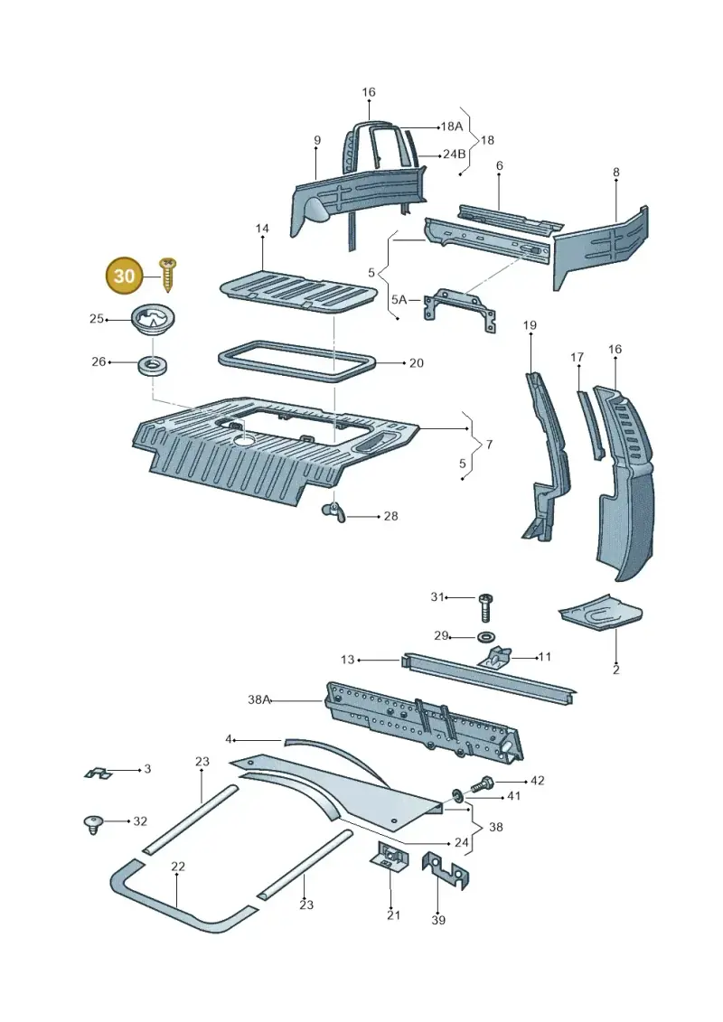 N01396520 — Volkswagen Kombi (2011-) diagram 308813000, position 30