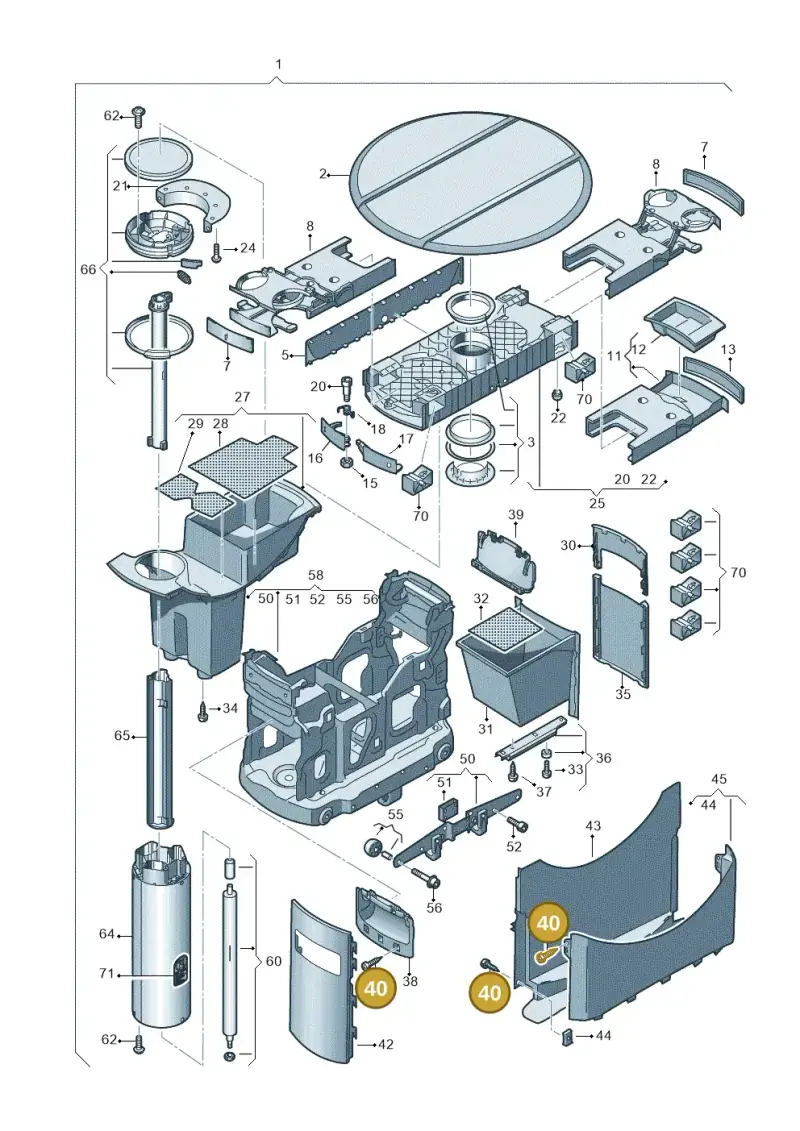 N01396626 — Volkswagen Caravelle (2015-2019) diagram 410861200, position 40