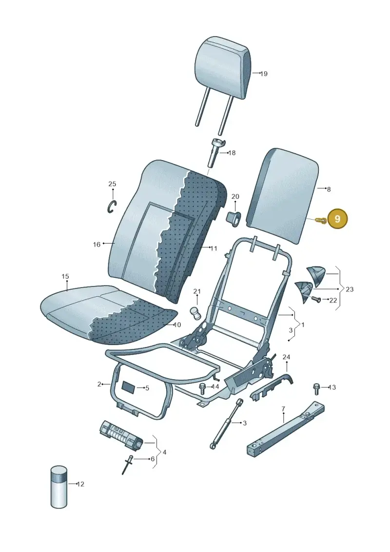 N01396626 — Volkswagen Caddy kombi (2015-2020) diagram 443881300, position 9
