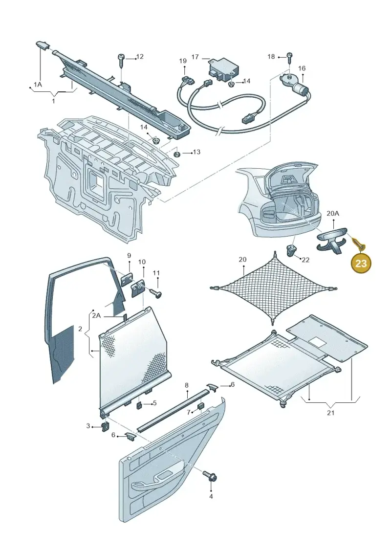 N01397520 — Audi RS6 qu. (2003-2004) diagram 260861000, position 23