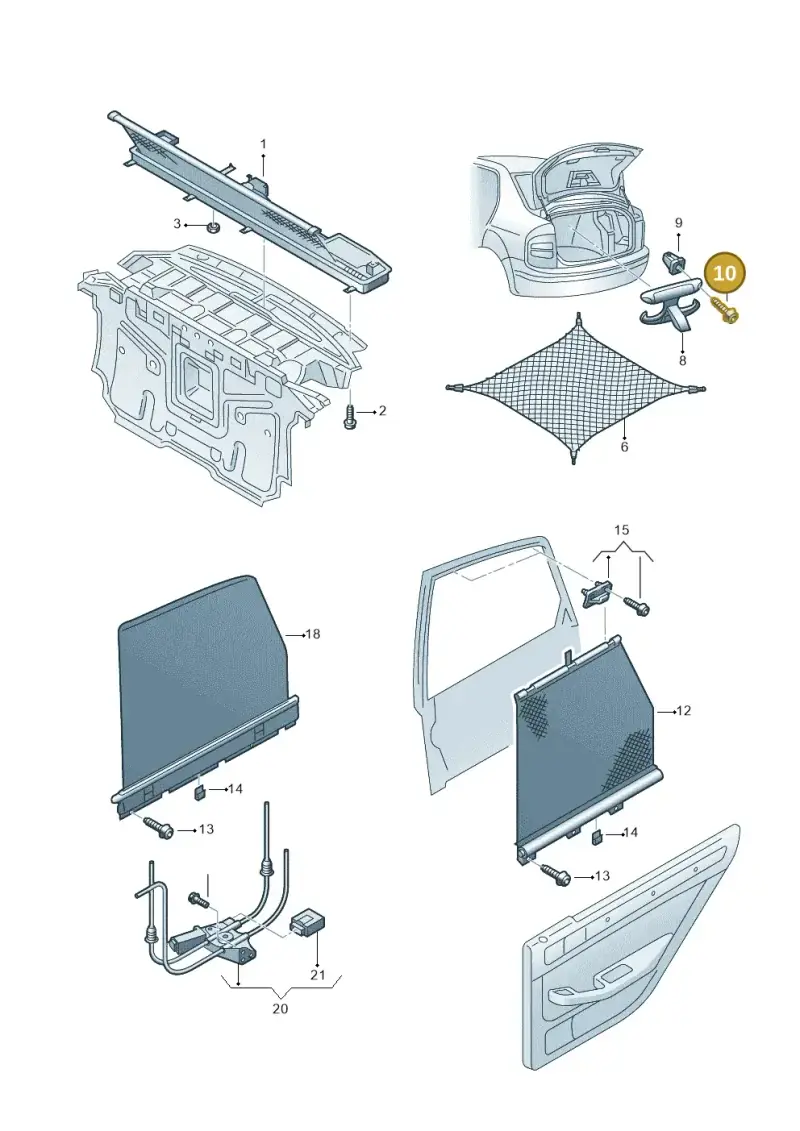 N01397520 — Audi A8/S8/qu. lang    08> (2007-) diagram 291861000, position 10