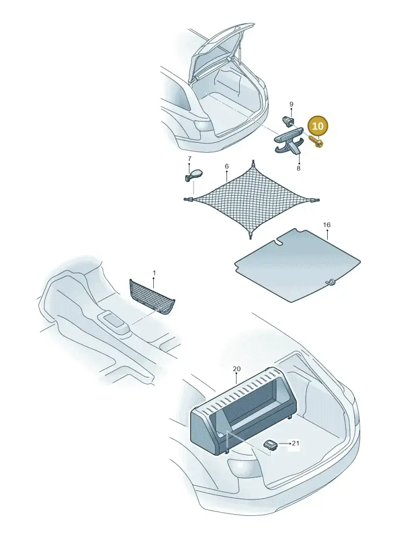 N01397520 — Audi RS6 Avant qu.5.0 (2007-2010) diagram 448861080, position 10