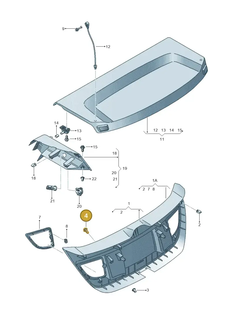 N01397520 — SEAT Leon Stylance (2010-2012) diagram 456867900, position 4