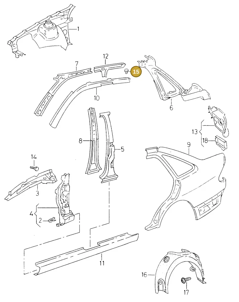 N0140323 — Volkswagen POLO CLASSIC           06> (2005-) diagram 138809600, position 15