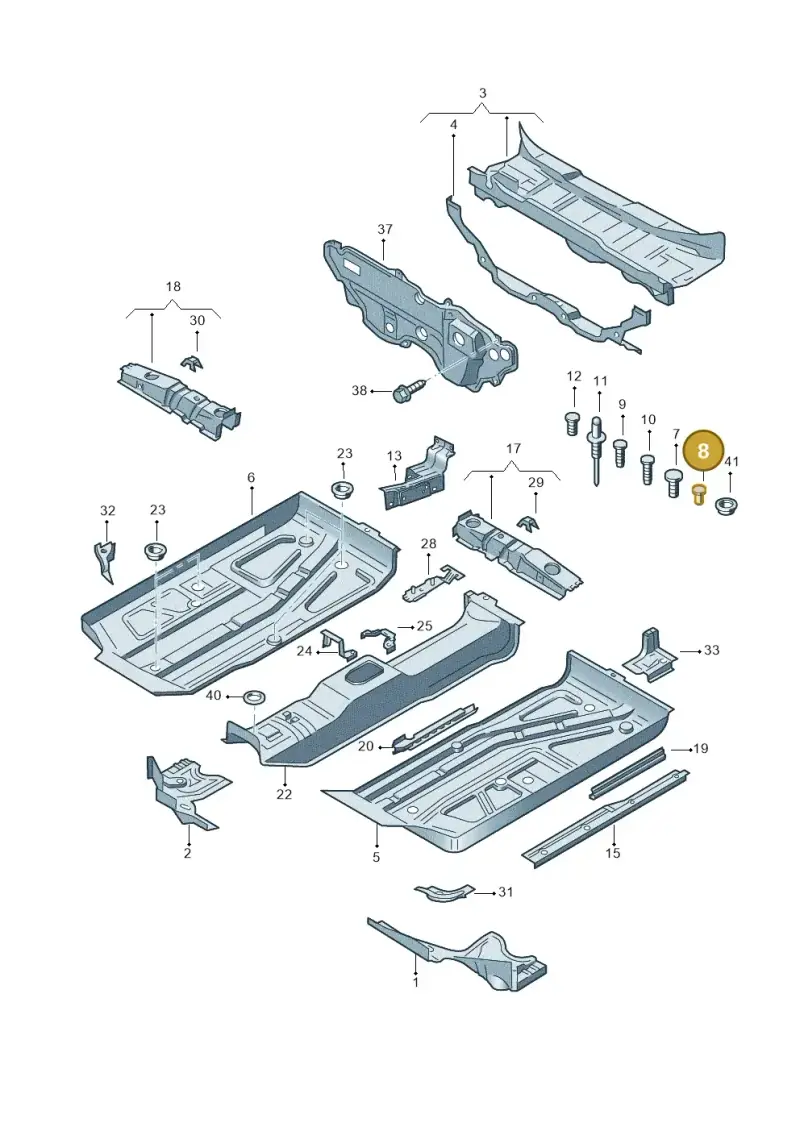 N0140323 — Volkswagen POLO (1999-2001) diagram 158803100, position 8