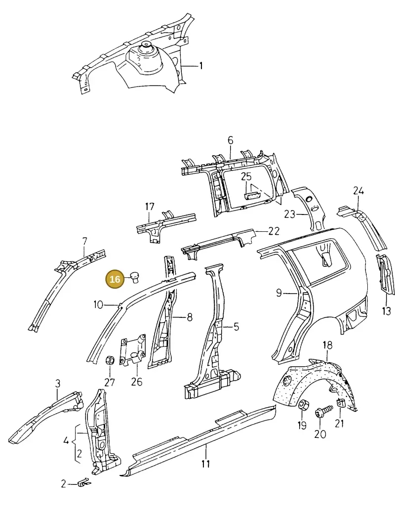 N0140323 — Volkswagen POLO CLASSIC/VARIANT (1999-2001) diagram 235809200, position 16