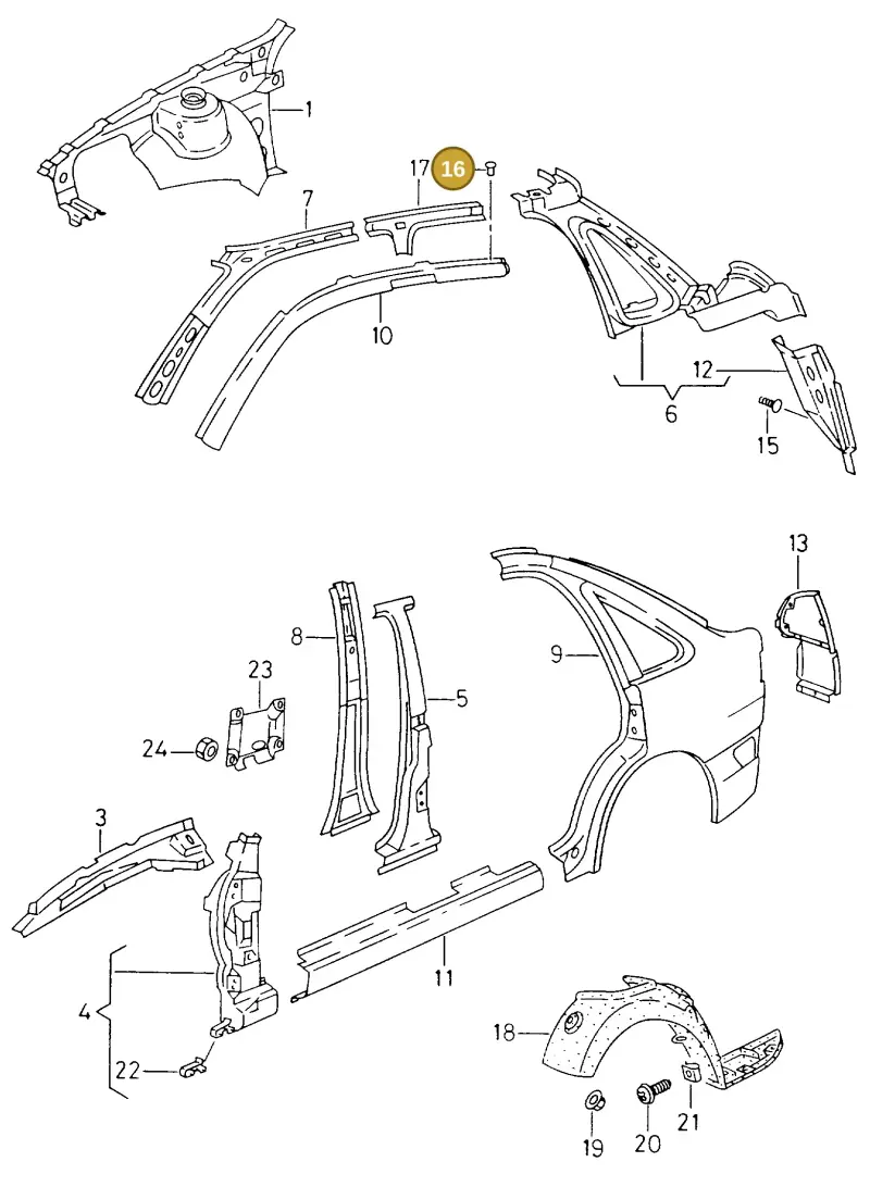 N0140323 — SEAT CORDOBA/VARIO (1999-2002) diagram 237809100, position 16