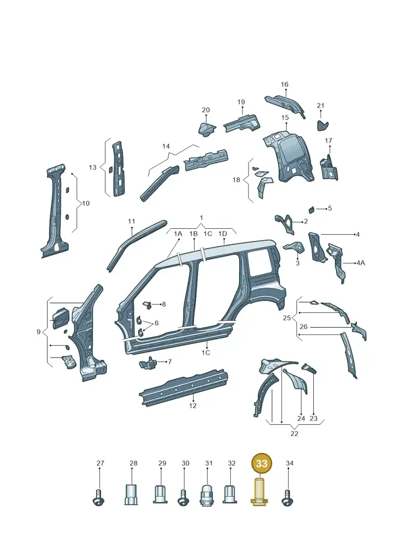 N0140323 — Skoda Yeti (2013-2017) diagram 666809300, position 33