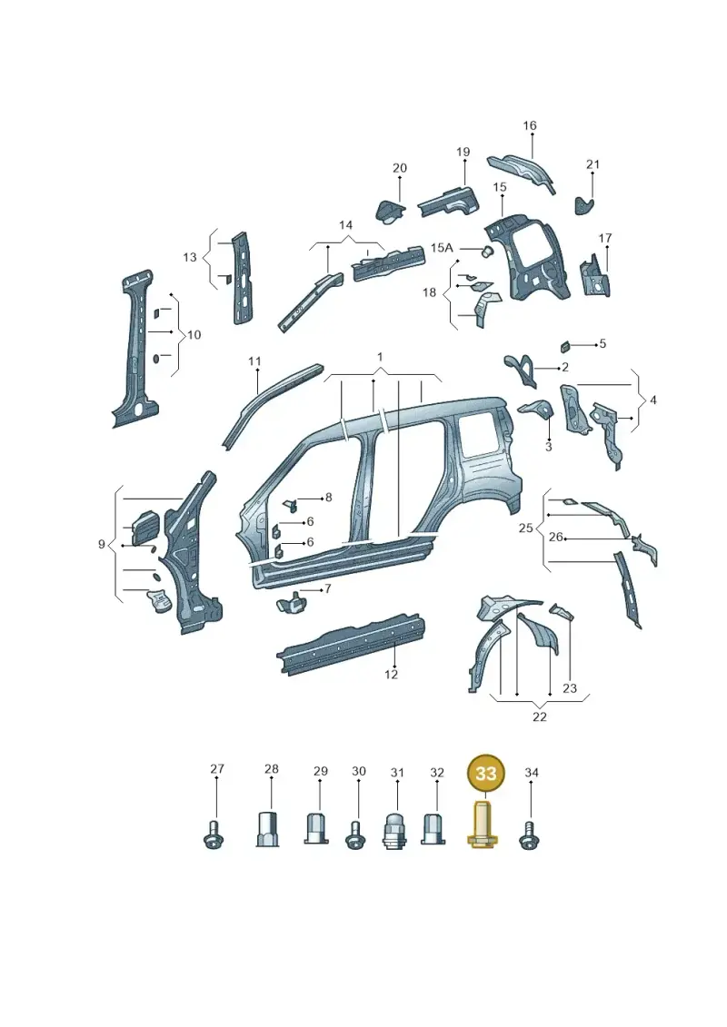 N0140323 — Skoda Yeti (2013-2017) diagram 767809300, position 33