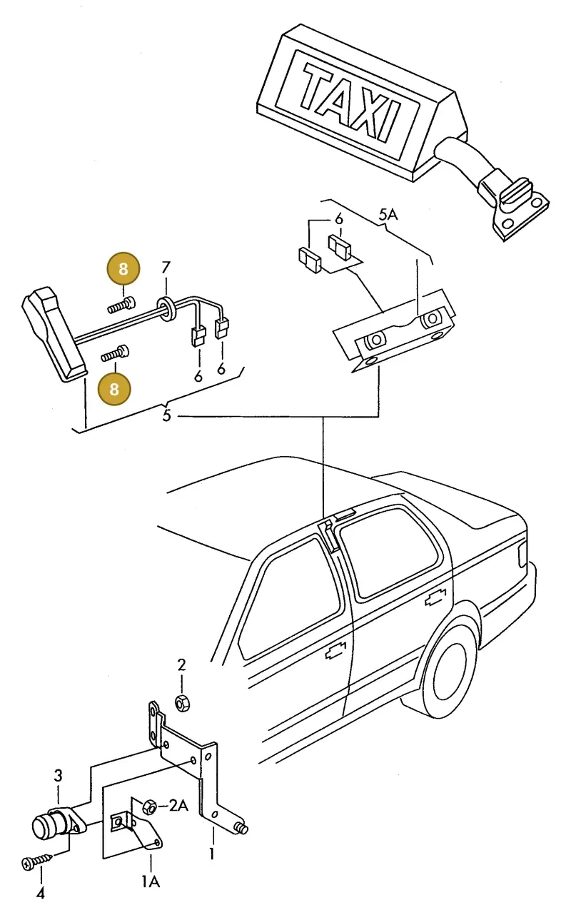 N0141112 — Volkswagen Passat syncro (1991-1993) diagram 084178100, position 8