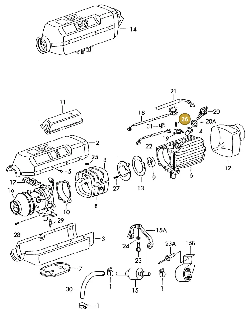 N0141112 — Volkswagen TRANSPORTER SYNCRO (1996-2003) diagram 163261290, position 26