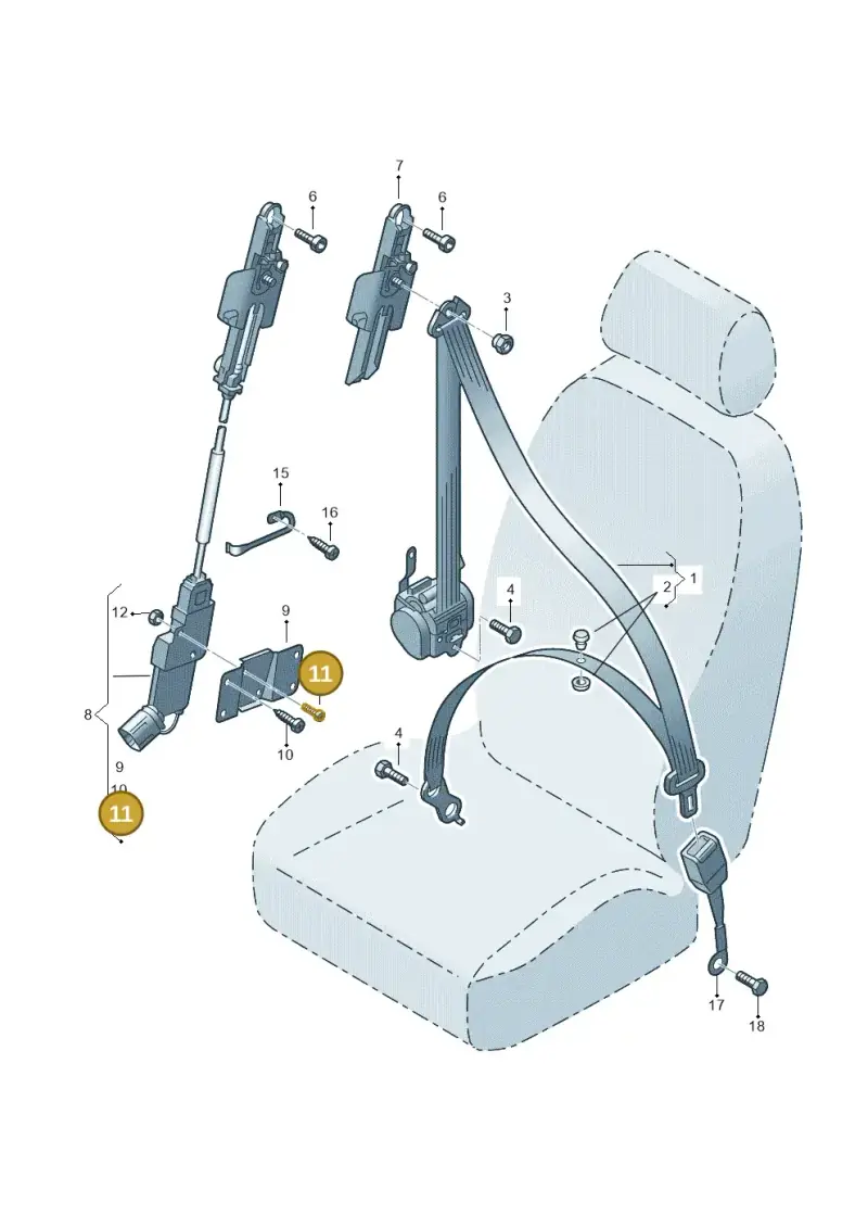 N0141251 — Volkswagen Phaeton 4motion (2010-2016) diagram 258857600, position 11