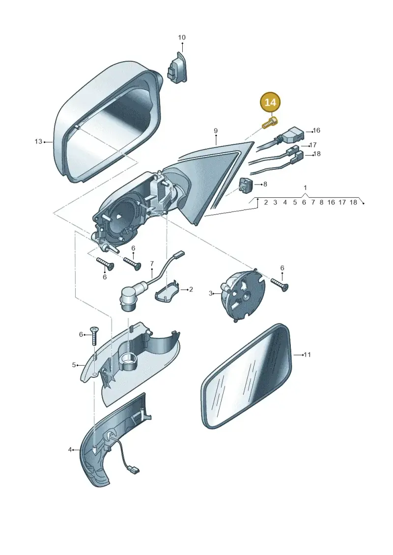 N01413319 — Volkswagen Phaeton 4motion (2010-2016) diagram 710857400, position 14