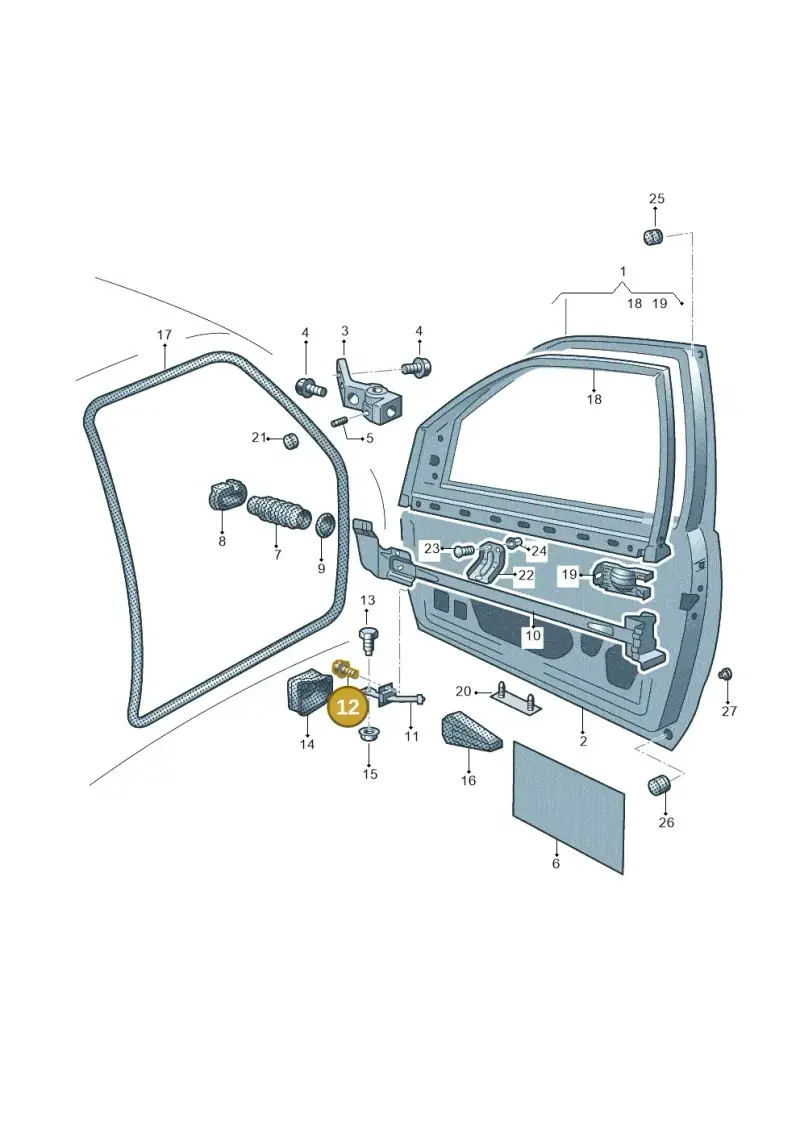 N0143441 — Volkswagen CADDY-KOMBI/KASTENW.   06> (2005-) diagram 138831100, position 12