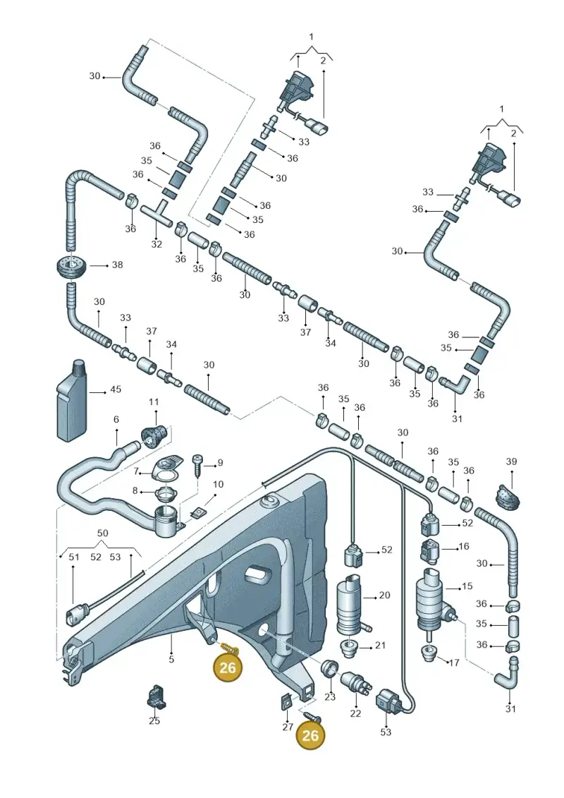 N0143441 — Volkswagen Touareg                08> (2007-) diagram 274955100, position 26