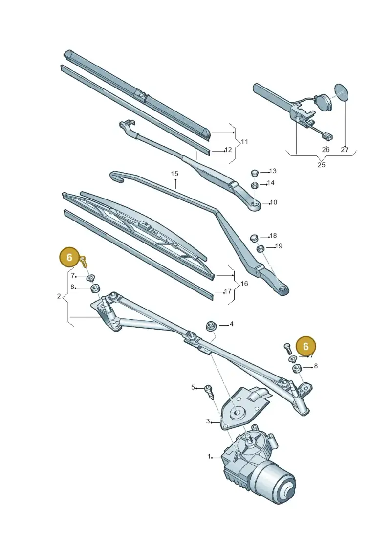 N0143441 — Volkswagen Polo (2008-2009) diagram 461955000, position 6