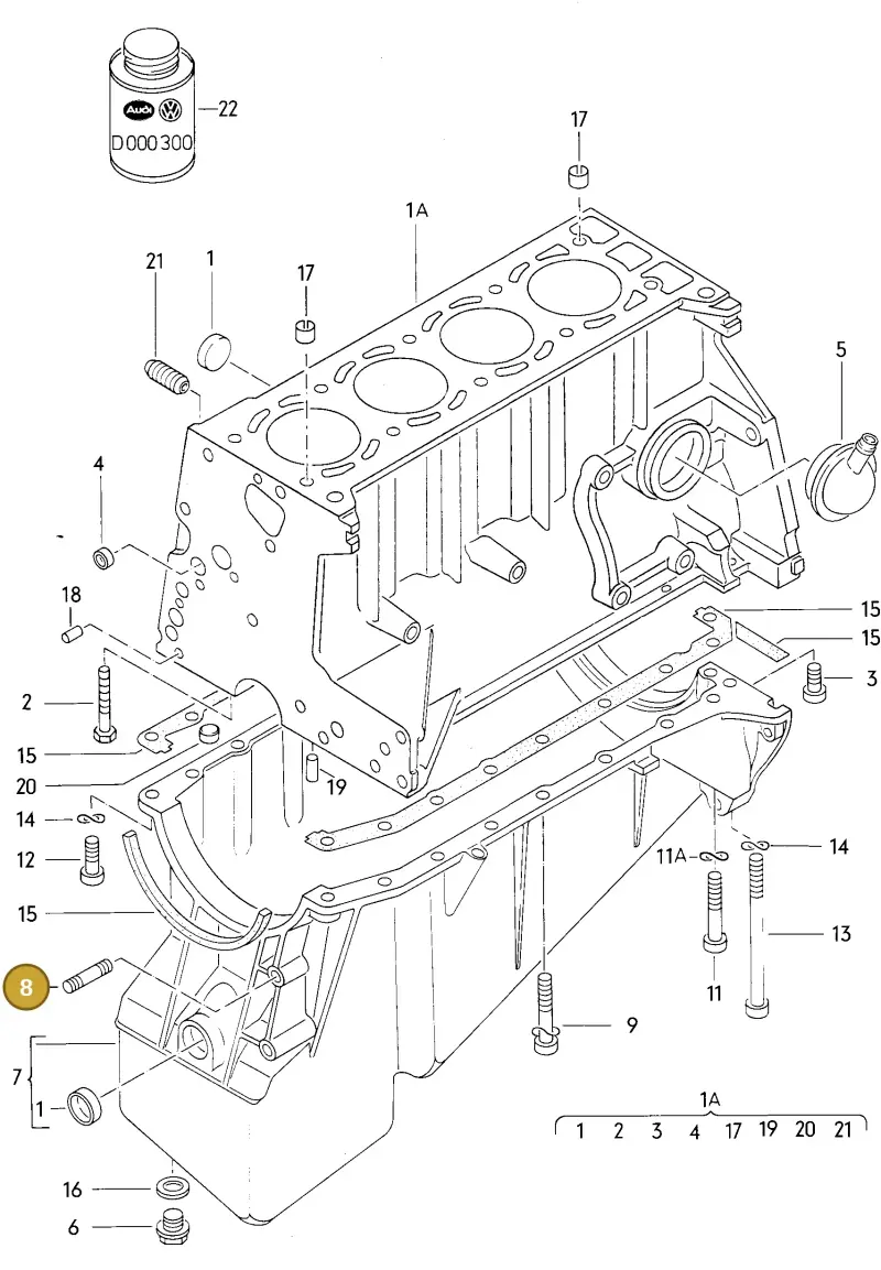 N0144289 — Volkswagen LT 28-40 F>28-d-007273 (1975-1982) diagram 030026000, position 8