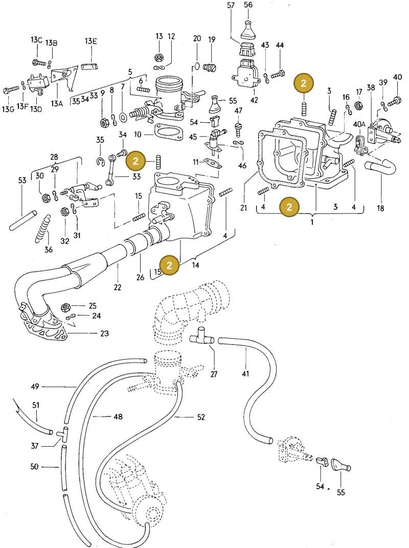 N01444312 — Volkswagen VW 1302/1303 (1970-1980) diagram 031021300, position 2
