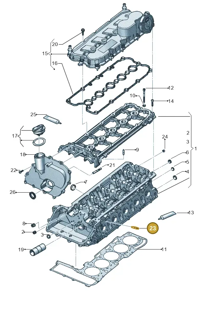 N01444312 — Volkswagen New Beetle             06> (2005-) diagram 449103600, position 23