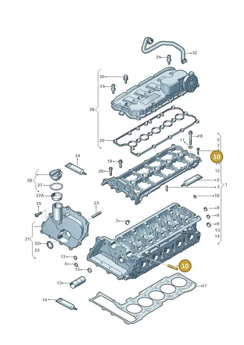 N01444312 — Volkswagen Beetle (2016-2019) diagram 474103680, position 10