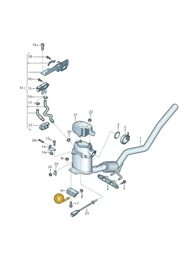 N0144833 — Volkswagen Golf Cabriolet (2011-2016) diagram 690253700, position 9